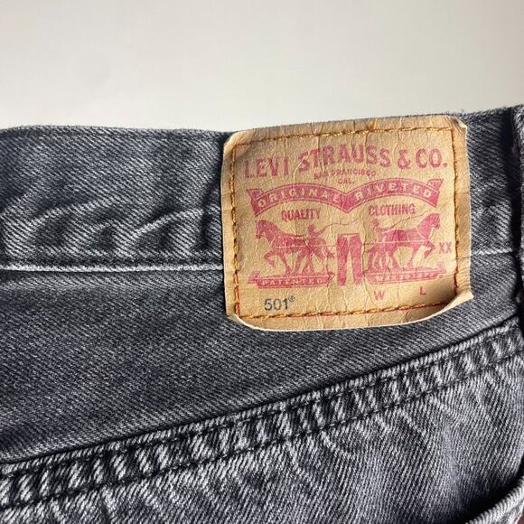 Levi 501 Faded Cut Off Denim Jeans - Picture 5 of 6